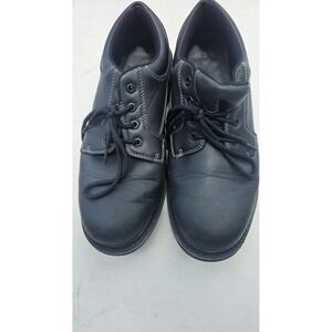 George Mens Black Casual Oxford Shoes White Stitching MNGE22EZ005 Size 12